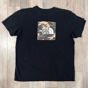 The North Face Black T‑Shirt with Camo Logo Square